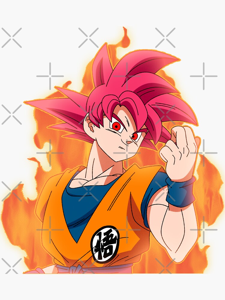 Train Insaiyan Goku Super Saiyan God DB/DBZ/DBGT/DBS  Sticker for Sale by  Wicked Designs