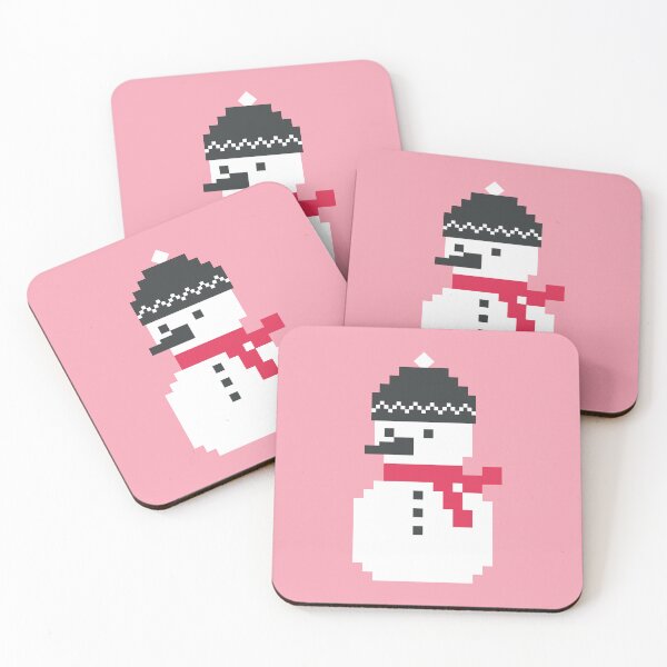 Item preview, Pixel snowman gang - Vintage pink designed and sold by Daisy Beatrice.
