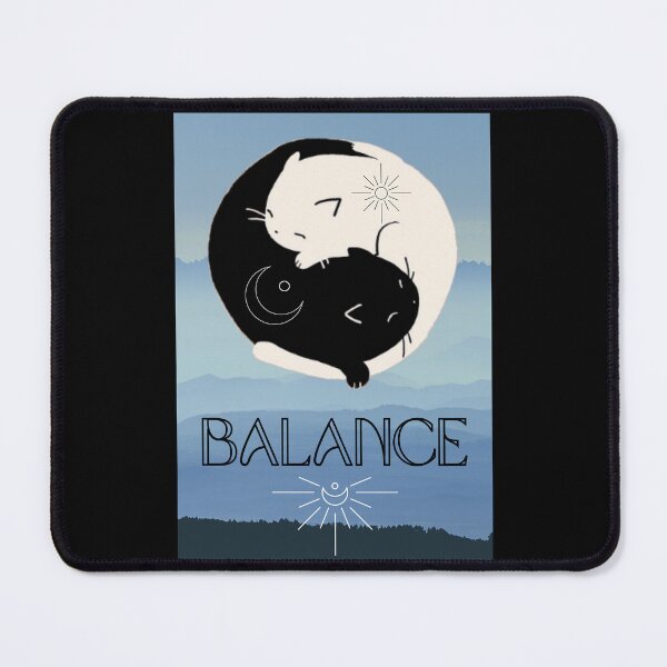 Item preview, Balance - Celestial Middle Way Cat Yin Yang designed and sold by Threadcraftian.