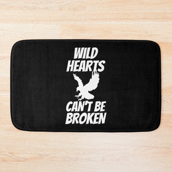 Item preview, Simple black and white motivational quote - Wild Heart can't be broken - flying eagle designed and sold by yoshra.