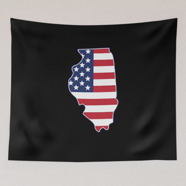 Item preview, State of Illinois USA American Flag Patriotic designed and sold by RoguePixel.