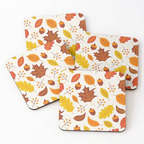 Item preview, Autumn / Fall Leaves + Acorns Pattern designed and sold by Carrie Cantwell Art.