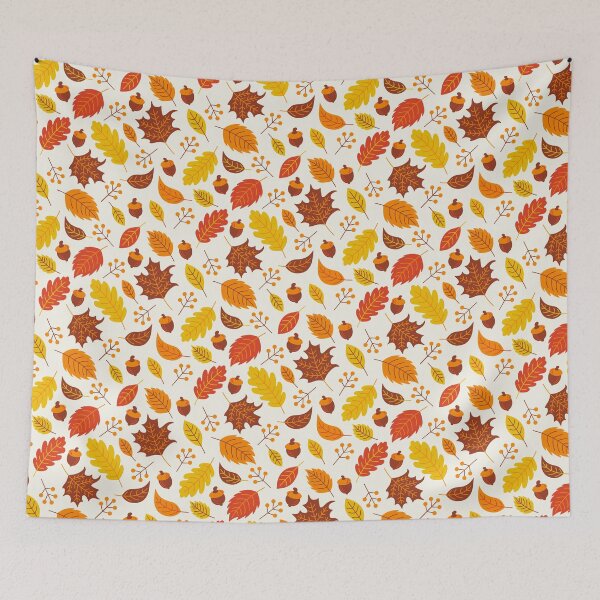 Item preview, Autumn / Fall Leaves + Acorns Pattern designed and sold by Carrie Cantwell Art.