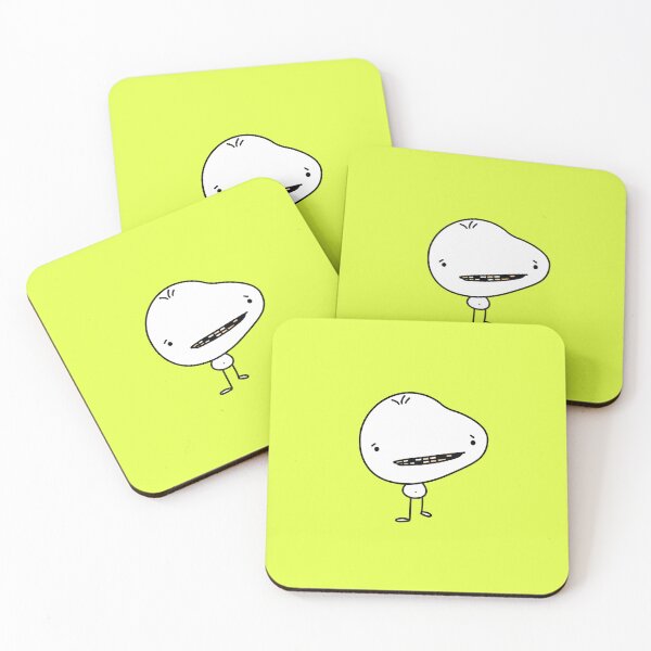 Item preview, Nervous cartoon huge head sticker graphic  designed and sold by spooks draws.