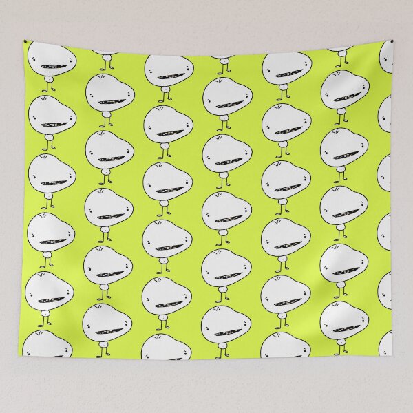 Item preview, Nervous cartoon huge head sticker graphic  designed and sold by spooks draws.
