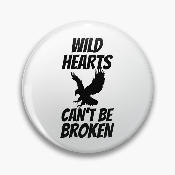 Item preview, Simple black and white motivational quote - Wild Heart can't be broken - flying eagle designed and sold by yoshra.
