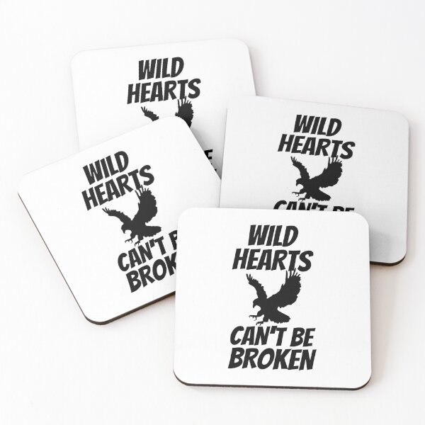 Item preview, Simple black and white motivational quote - Wild Heart can't be broken - flying eagle designed and sold by yoshra.