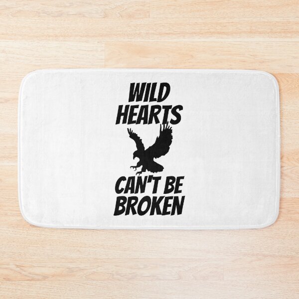 Item preview, Simple black and white motivational quote - Wild Heart can't be broken - flying eagle designed and sold by yoshra.