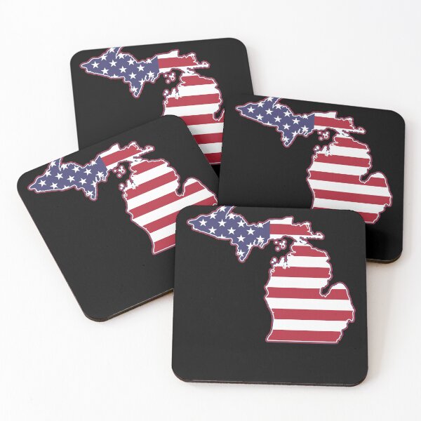 Item preview, State of Michigan USA American Flag Patriotic designed and sold by RoguePixel.