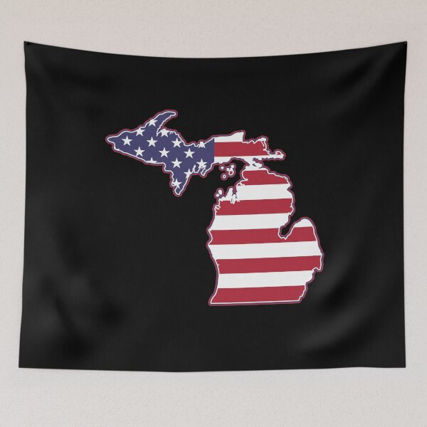 Item preview, State of Michigan USA American Flag Patriotic designed and sold by RoguePixel.