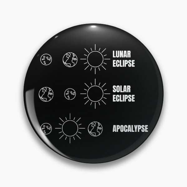 Item preview, Lunar Eclipse - Solar Eclipse - Apocalypse | Earth, Moon and Sun (WHITE DESIGN) designed and sold by EleannaInSpace.