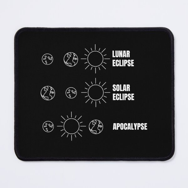 Item preview, Lunar Eclipse - Solar Eclipse - Apocalypse | Earth, Moon and Sun (WHITE DESIGN) designed and sold by EleannaInSpace.
