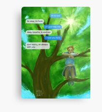 Evan in a tree Metal Print