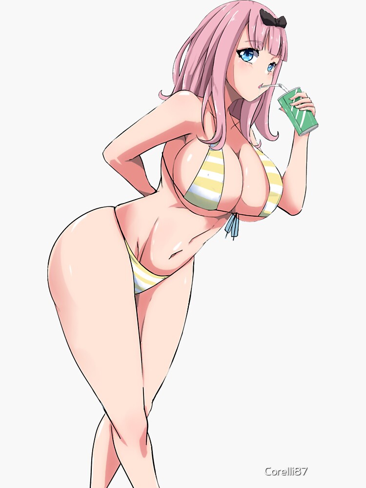 Chika Fujiwara sexy hentai anime shimapan bikini Sticker