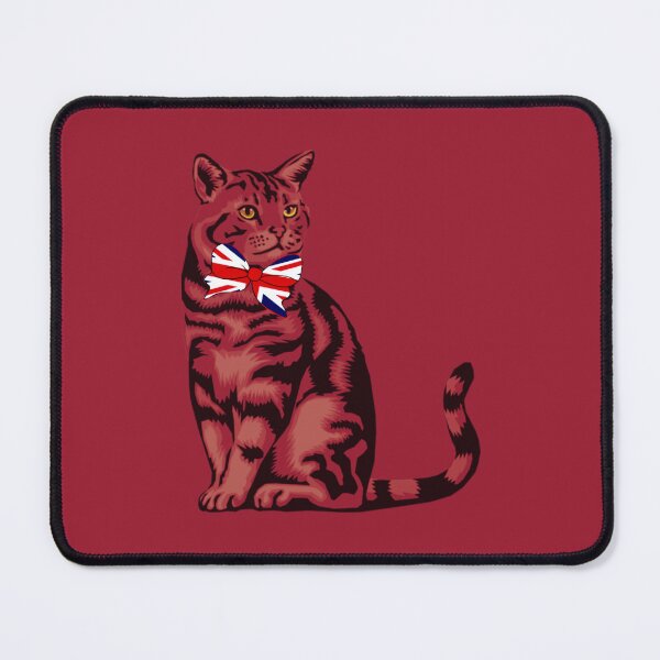 Item preview, Larry the Cat with bow tie - Royal Red designed and sold by INSOMNIAC101.