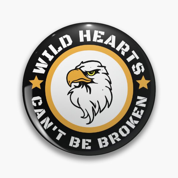 Item preview, Motivational quote - Wild Heart can't be broken - eagle logo designed and sold by yoshra.