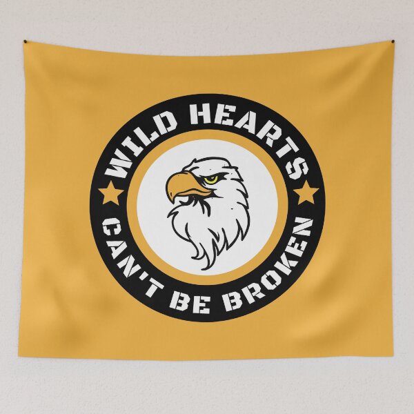 Item preview, Motivational quote - Wild Heart can't be broken - eagle logo designed and sold by yoshra.