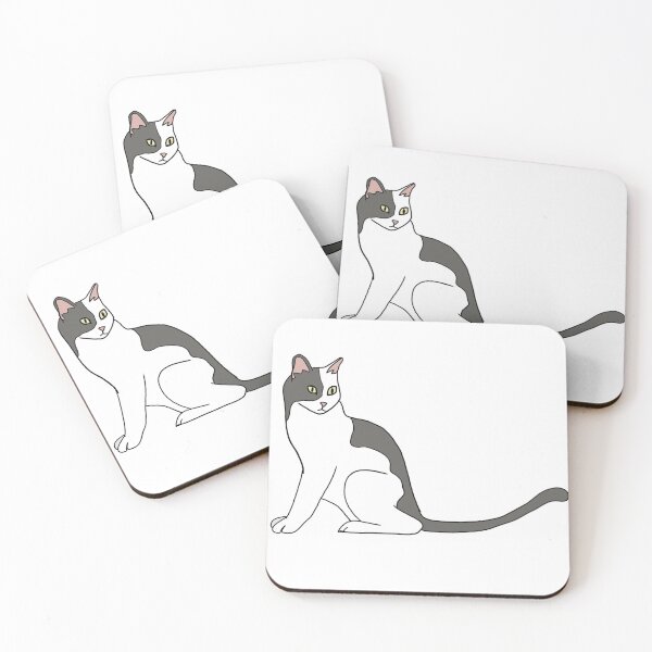 Item preview, Shorthair White and Gray Cat designed and sold by youbetyourcass.