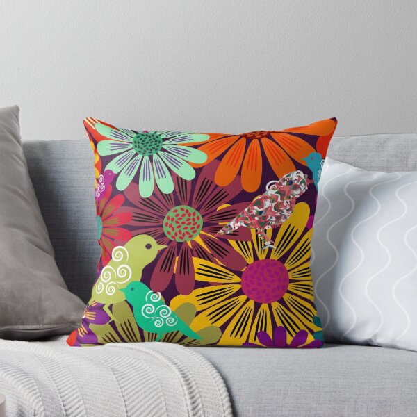 Brazil Floral Throw Pillow