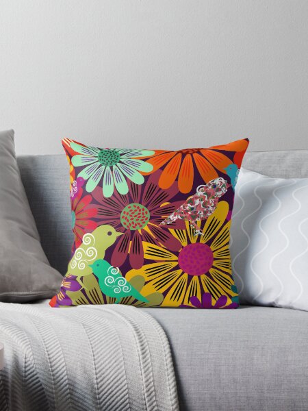 Brazil Floral Throw Pillow