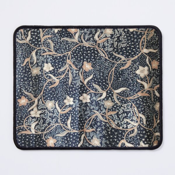Item preview, Indonesia handmade hand-drawn batik tulis primissima cotton fabric pastel navy floral Lasem designed and sold by Morcawork.