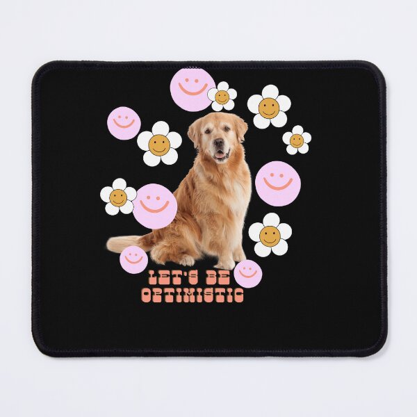 Item preview, Let's be Optimistic and golden retriever designed and sold by Weather gifts .