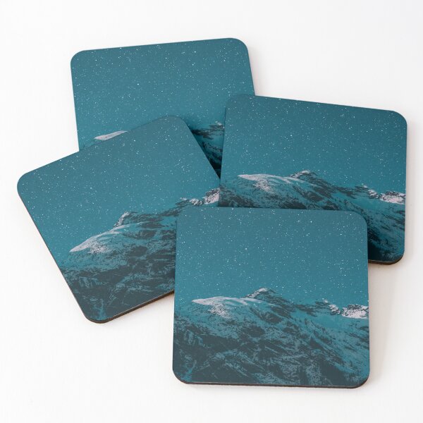 Item preview, Snowy Mountain View At Night designed and sold by PotluckPrints.