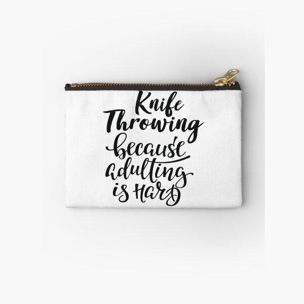Item preview, Knife Throwing Because Adulting Is Hard designed and sold by WordsGamersUse.