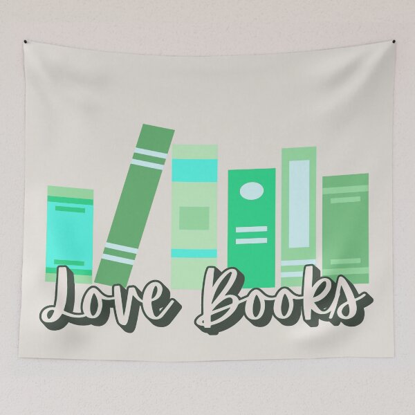 Item preview, Green Love Books, Fun Book Lover Design For Eager Readers And Book Lovers designed and sold by TrulyEpoque.