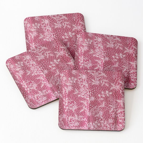 Item preview, Indonesia handmade hand-drawn batik tulis red peach floral plants leaves cotton Lasem designed and sold by Morcawork.