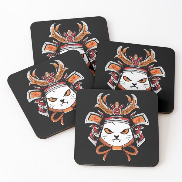 Item preview, Japanese Cat Samurai Warrior Mask designed and sold by ThisIsMugLife.