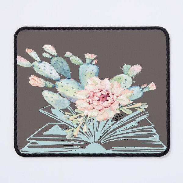Item preview, CactusFlower-Flower Growing from Book-Cactus Watercolour Watercolor Aesthetic designed and sold by DiensDesign.