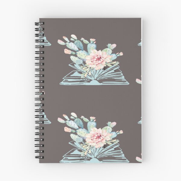 Item preview, CactusFlower-Flower Growing from Book-Cactus Watercolour Watercolor Aesthetic designed and sold by DiensDesign.