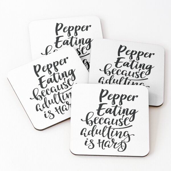 Item preview, Pepper Eating Because Adulting Is Hard designed and sold by WordsGamersUse.