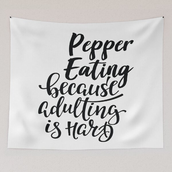 Item preview, Pepper Eating Because Adulting Is Hard designed and sold by WordsGamersUse.