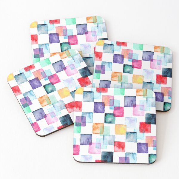 Item preview, Watercolour Rainbow Checks designed and sold by Tangerine-Tane.