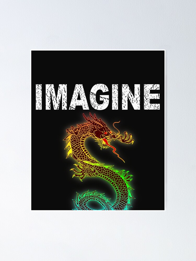 Poster, affiche Dragon Dark Fantasy, Cadeaux et merch