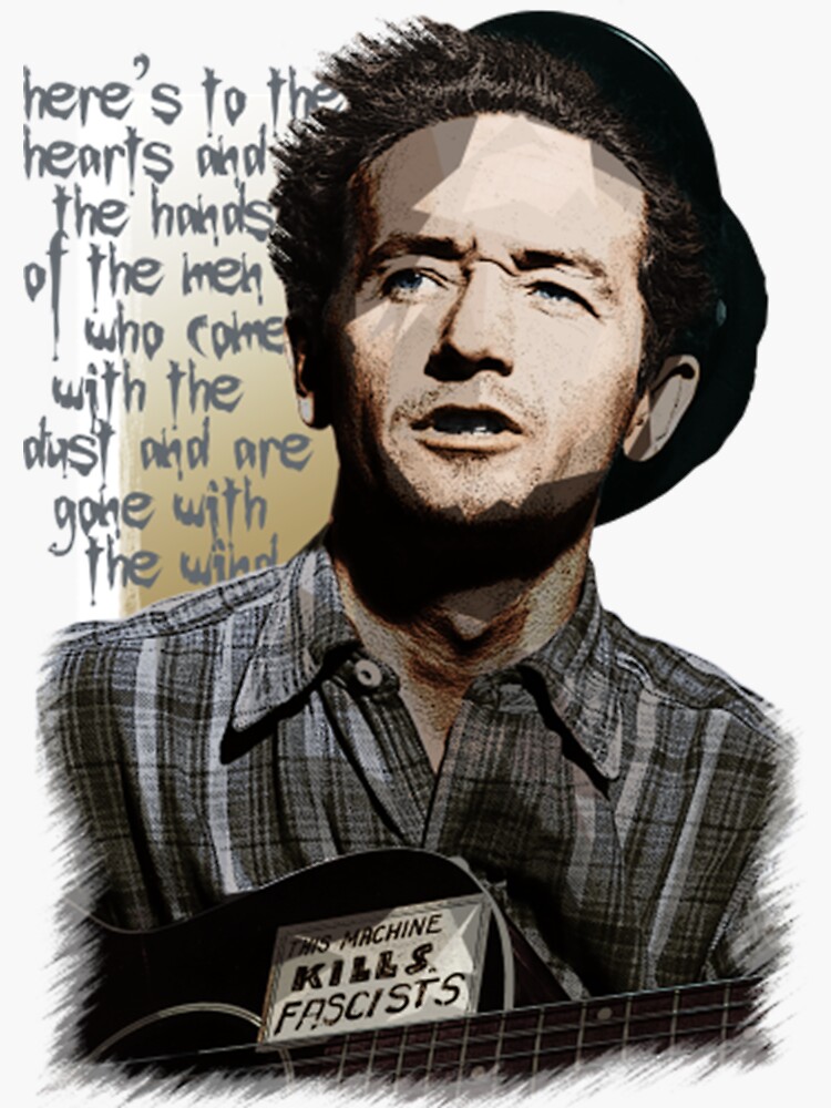 "Woody Guthrie " Sticker for Sale by R57Palmer Redbubble