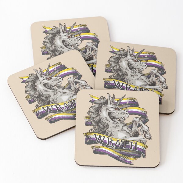 Item preview, Wrath Unicorn - Nonbinary Pride designed and sold by StillWinter.