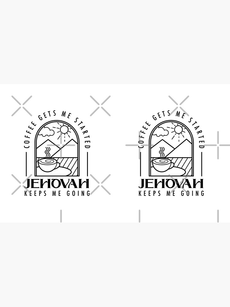 Thumbnail 6 of 6, Coffee Mug, COFFEE GETS ME STARTED, JEHOVAH KEEPS ME GOING designed and sold by Paper Bee Gift Shop.