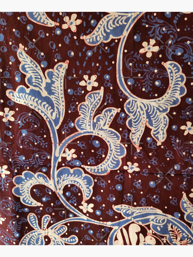 Black & Blue Floral Batik Lasem Indonesia, Handwritten Batik Tulis, Floral Batik Fabric hot Sarong, Hand Drawn Indonesian Batik