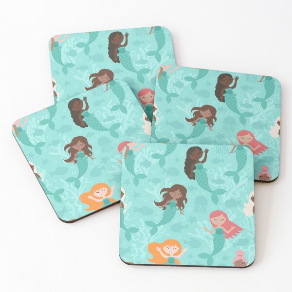 Item preview, Mermaids Under The Sea Aqua designed and sold by SamAnnDesigns.