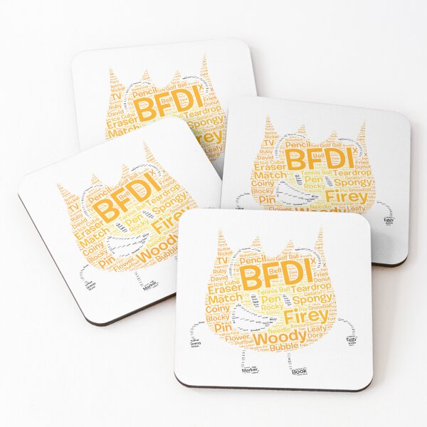 Item preview, BFDI Word Cloud Firey Shaped   designed and sold by CharlesMohler85.