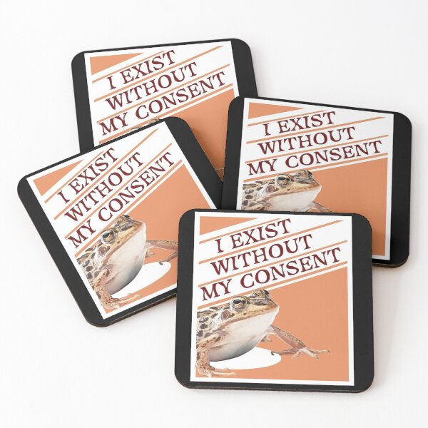 Item preview, I Exist Without My Consent frog designed and sold by Cute Shark.