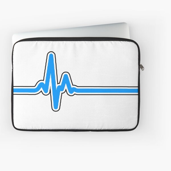 Heartbeat ECG Blue Laptop Sleeve