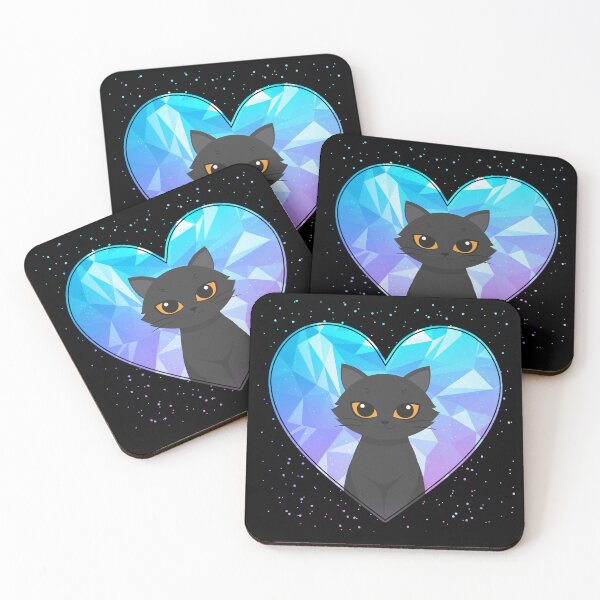 Item preview, Black Cat Heart Crystal designed and sold by OtillieArt.