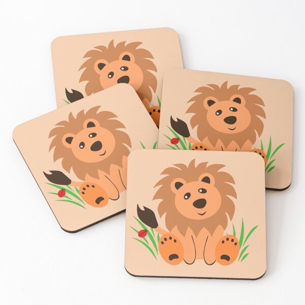 Item preview, Cute lion in the grass with ladybug designed and sold by MarionsArt.