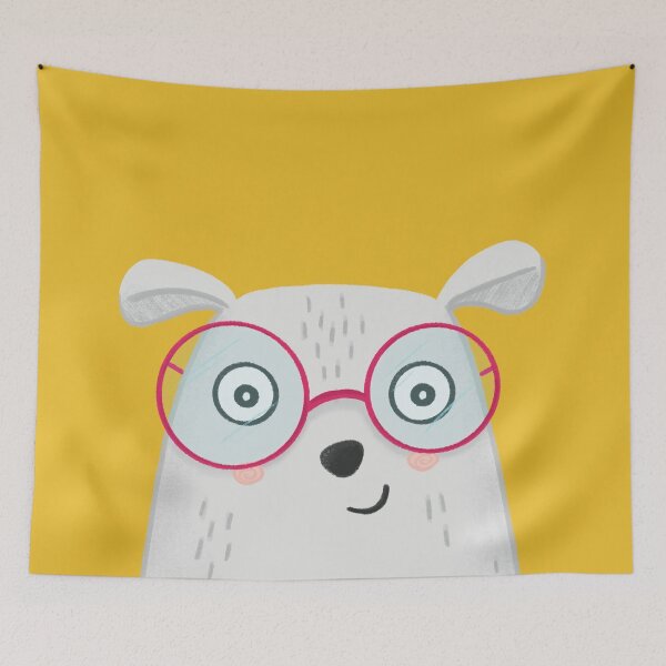Item preview, Bear Wearing Glasses Illustration designed and sold by SleepyLilSloth.