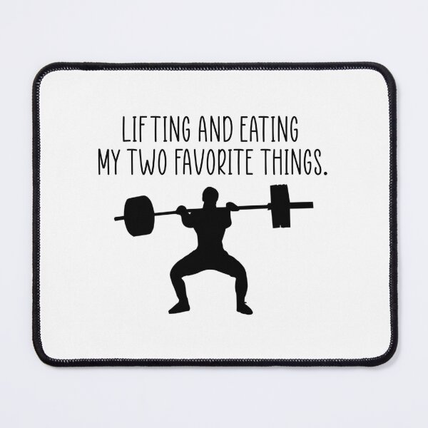Item preview, Lifting and eating gym quote designed and sold by Ashtreemeadow.