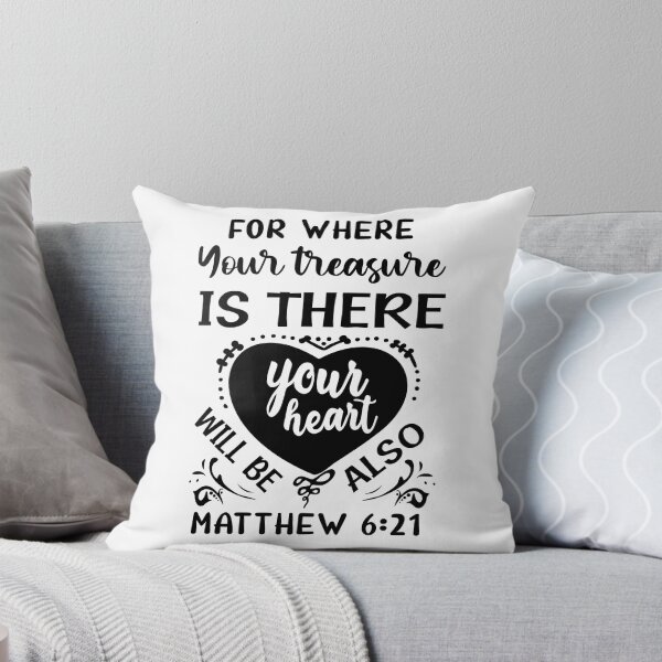 Item preview, Where Your Treasure Is There Your Heart Will Be Also | Bible Verse | Christian Faith designed and sold by NobleForte.